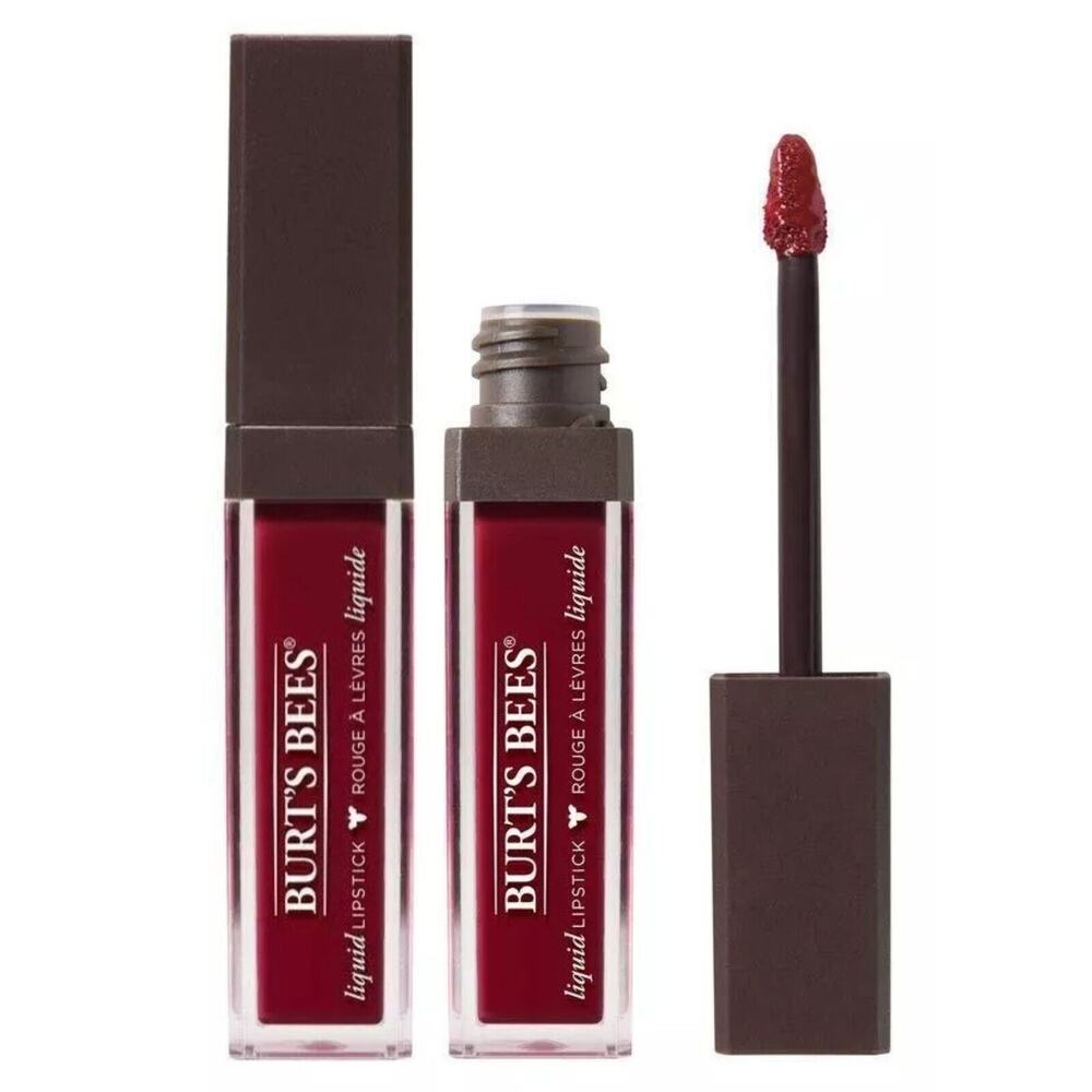 Lot of 2 Burt's Bees Liquid Lipstick Moisturizing 100%Natural 822 GARNET GLACIER